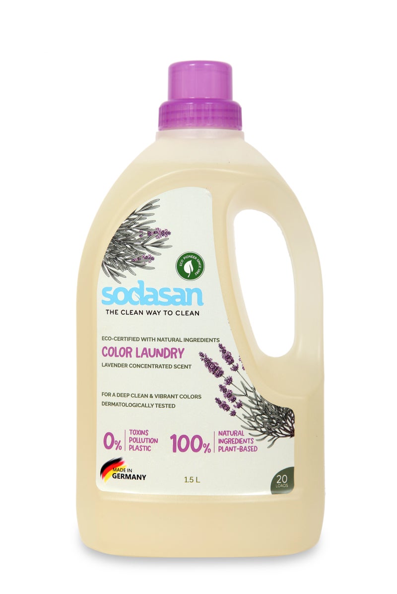 sodasan سوداسان سائل غسيل الملابس باللافندر 1.5 لتر - Image 1